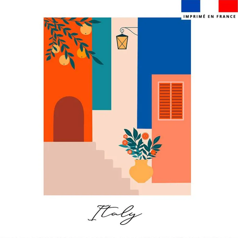 Coupon 45x45 cm motif Italie