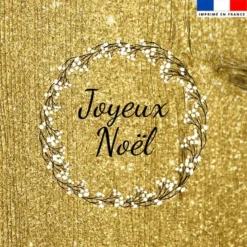 Coupon 45x45 cm motif joyeux noel or