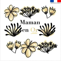 Coupon 45x45 cm motif maman en or
