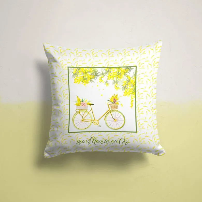 Coupon 45x45 cm motif mamie en Or