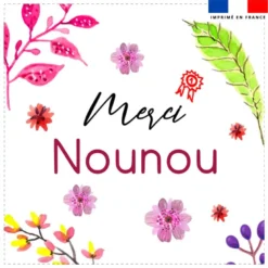 Coupon 45x45 cm motif merci nounou