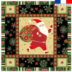 Coupon 45x45 cm motif mosaïque Père Noël