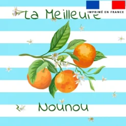 Coupon 45x45 cm motif nounou et fleurs d'oranger