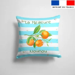 Coupon 45x45 cm motif nounou et fleurs d'oranger