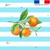 Coupon 45x45 cm motif oranges et fleurs d'oranger