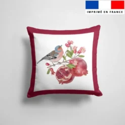 Coupon 45x45 cm motif pinson et grenade