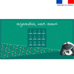 Coupon 135x74 cm pour couverture mensuelle jumeaux motif bébé panda - Création Stillistic