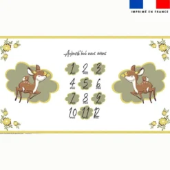 Coupon 135x74 cm pour couverture mensuelle jumeaux motif animaux de la clairière