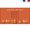 Coupon 135x74 cm pour couverture mensuelle jumeaux motif amis ptit déj - Création Stillistic
