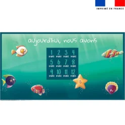 Coupon 135x74 cm pour couverture mensuelle jumeaux motif poissons bonbons - Création Stillistic
