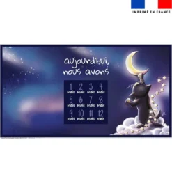 Coupon 135x74 cm pour couverture mensuelle jumeaux motif chat sirius - Création Stillistic