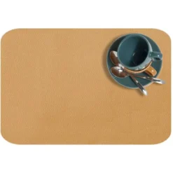 Coupon 50x68cm - Simili cuir dolaro miel nacré