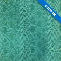 Coupon 50x68 cm - Simili cuir Dragon turquoise