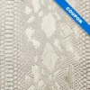 Coupon 50x68cm - Simili cuir dragon blanc et doré