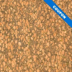 Coupon 50x68cm - Tissu de liège et paillettes or