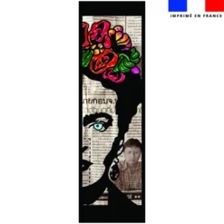 Coupon 45x150 cm tissu imperméable motif femme mexicaine pour transat - Création Anne-Sophie Dozoul