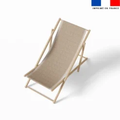 Coupon 45x150 cm tissu imperméable motif effet rotin pour transat
