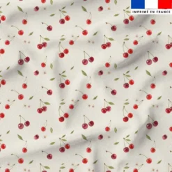 Cueillette de cerises - Fond écru