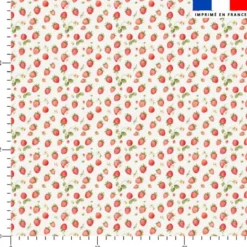 Cueillette de fraises - Fond écru
