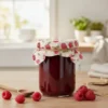 Cueillette de framboises - Fond écru