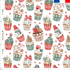 Cupcake de Noel - Fond blanc