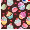 Cupcake - Fond marron