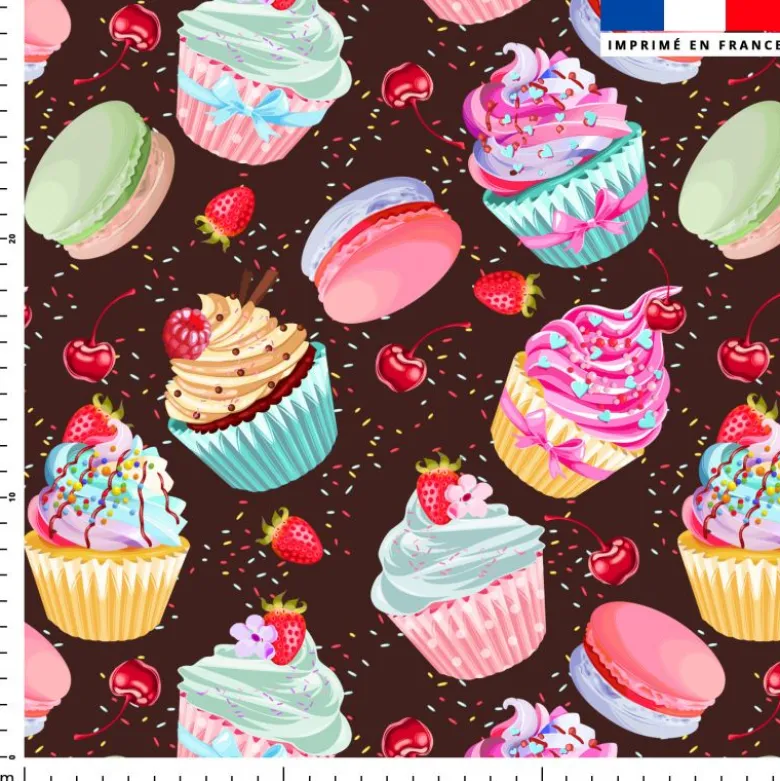 Cupcake - Fond marron