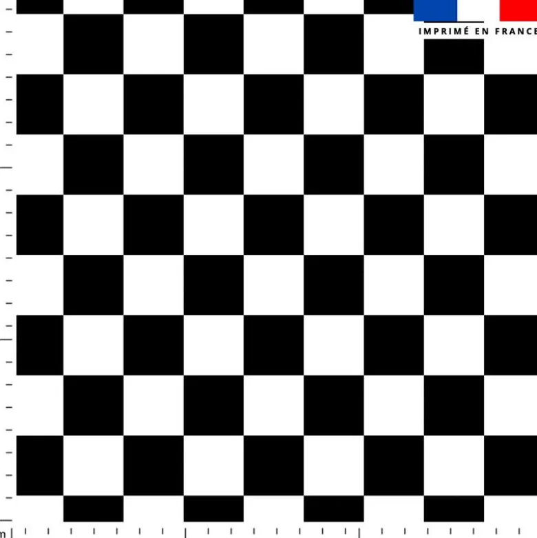 Damier blanc - Fond noir