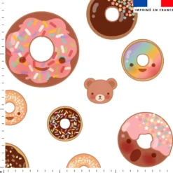 Donuts colorés - Fond blanc
