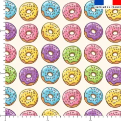 Donuts Multicolores - Fond Crème