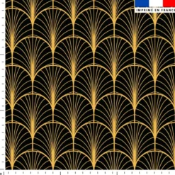 Ecaille art déco jaune - Fond noir