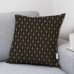 Ecaille art déco jaune - Fond noir
