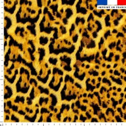 Effet fausse fourrure léopard - Fond jaune