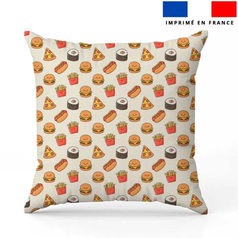 Fast food kawaii - Fond écru