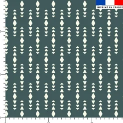 Flèche triangulaire ethnique Zanzibar - Fond bleu pétrole