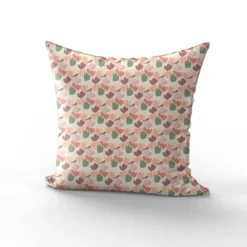 Fleur en forme de coeur pastel - Fond écru