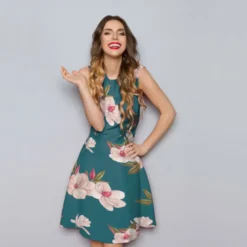 Fleur japonaise - Fond bleu canard