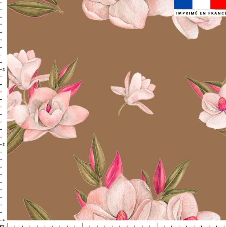 Fleur japonaise - Fond marron