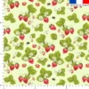 Fraise et bourdon - Fond vert pastel