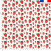 Fraise et carreaux zig zag - Fond beige