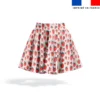 Fraise et fines rayures rouges - Fond blanc