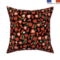 Fraise - Fond noir - Création Andréa Leonelli