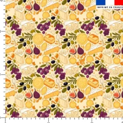 Fromage et figue - Fond écru