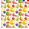 Fruits kawaï - Fond écru