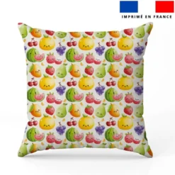 Fruits kawaï - Fond écru