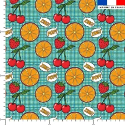 Fruits Rétro Pop - Fond Bleu