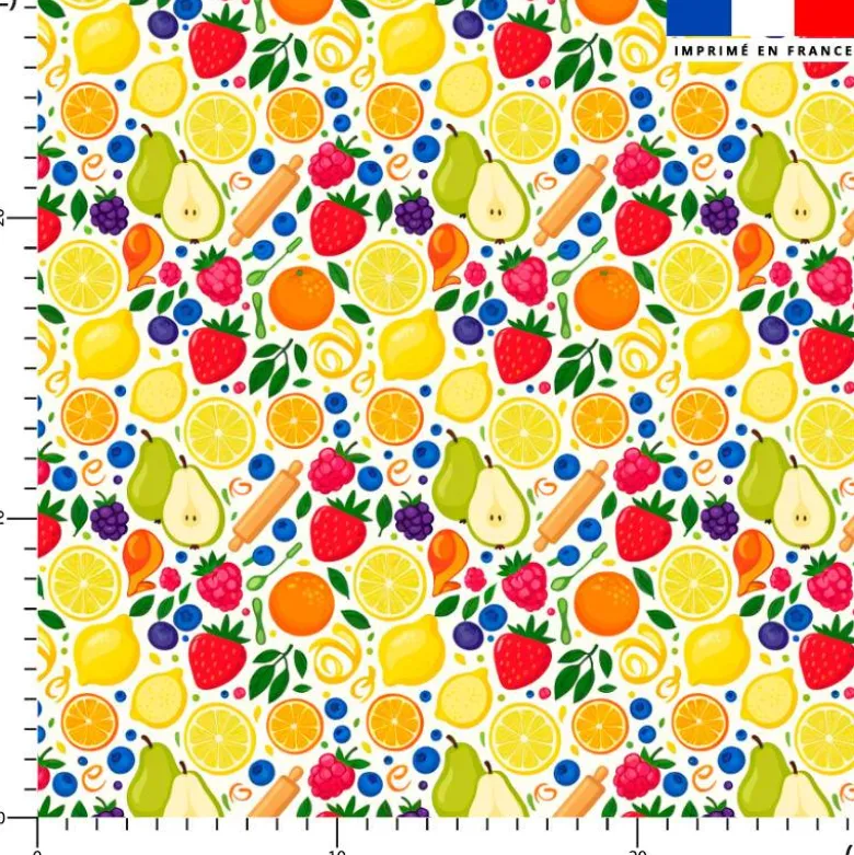 Fruits vitaminés – Fond blanc