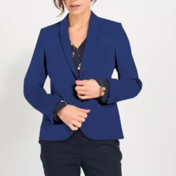 Gabardine de coton bleu outremer
