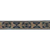 Galon jacquard fleur de lys bleu et or