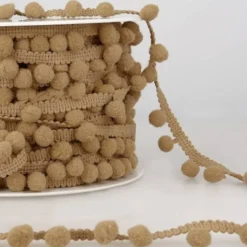 Galon pompon 15 mm beige